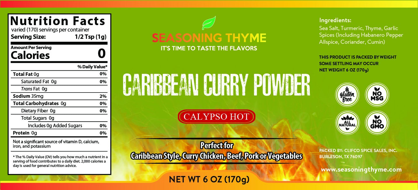 Caribbean Curry Powder - Calypso Hot