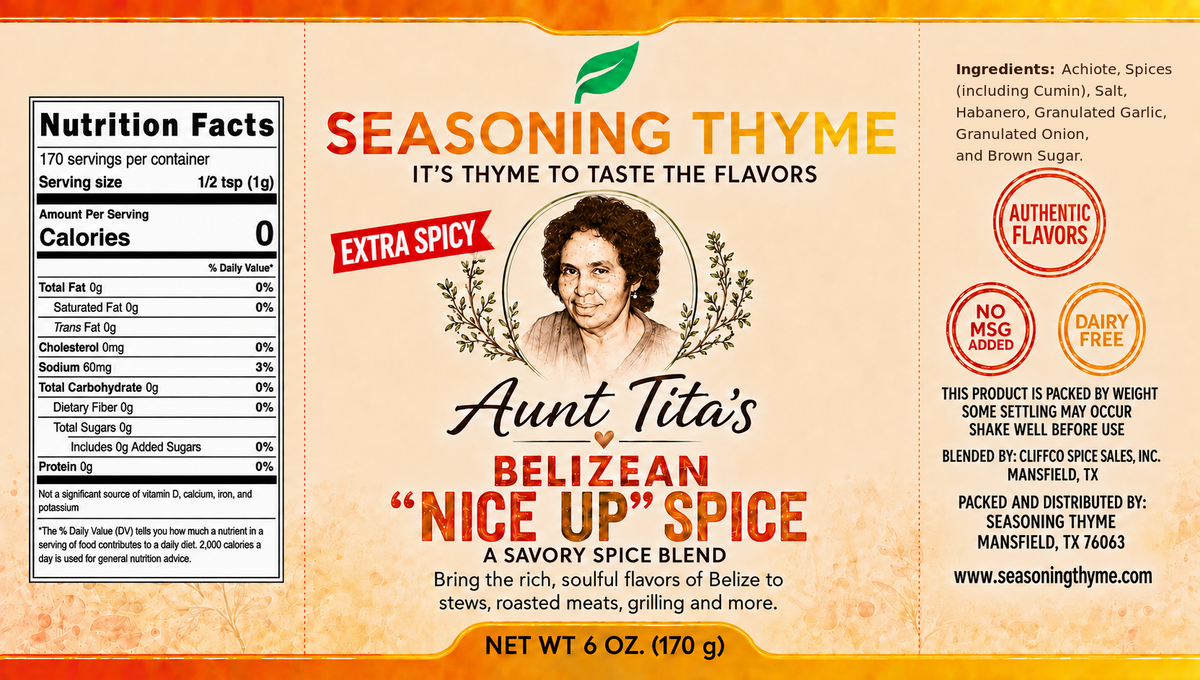 Aunt Tita's Belizean "Nice Up" Spice - Extra Spicy